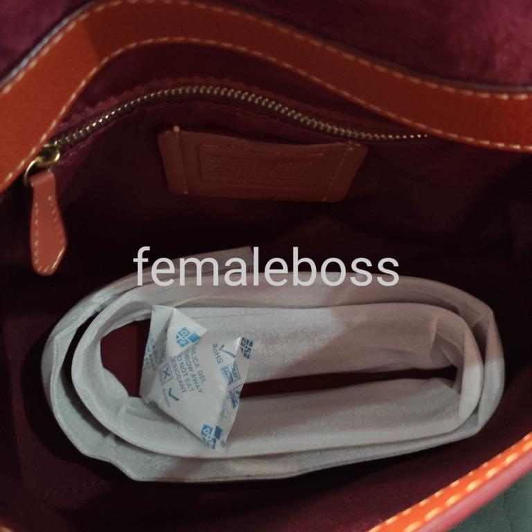 5229 Coach May Shoulder Bag in Signature Canvas in Tan/Rust, Women's Fashion, Bags & Wallets