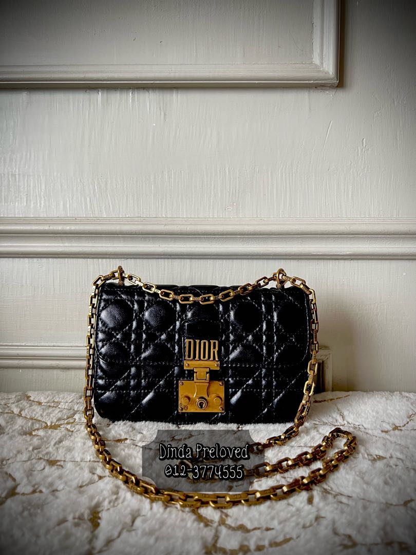 Dior dioraddict wallet on chain in black with ghw  AGL2279  LuxuryPromise