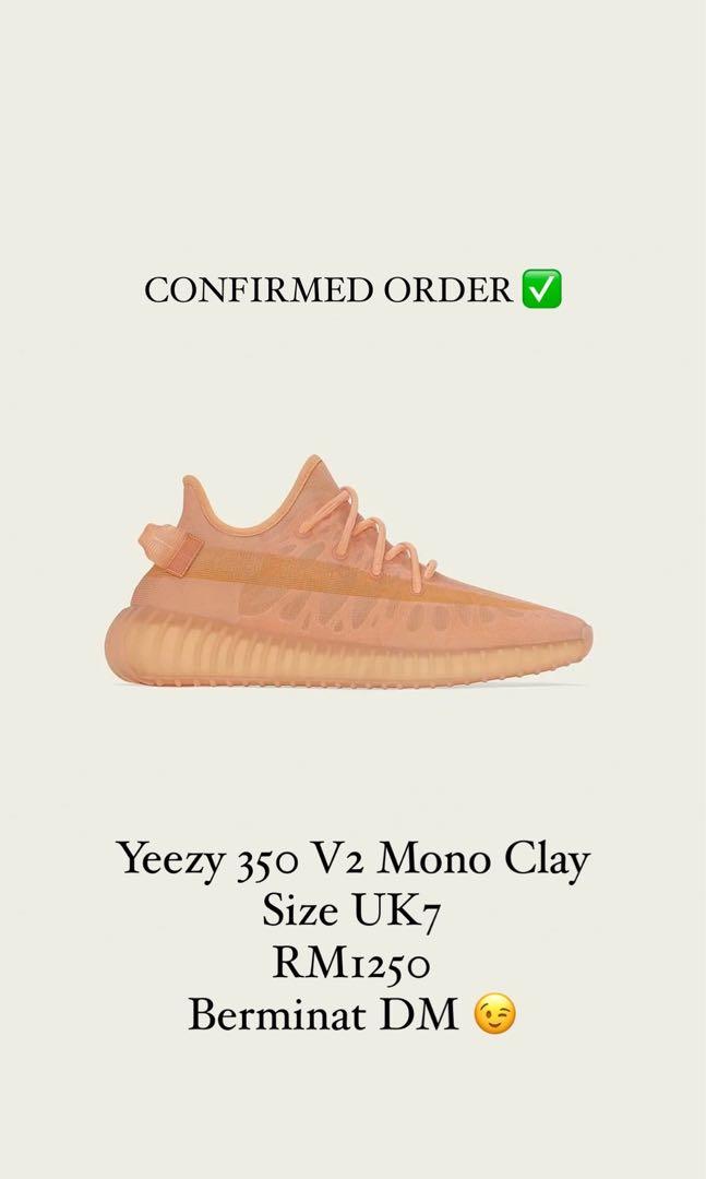Yeezy clay deals size chart