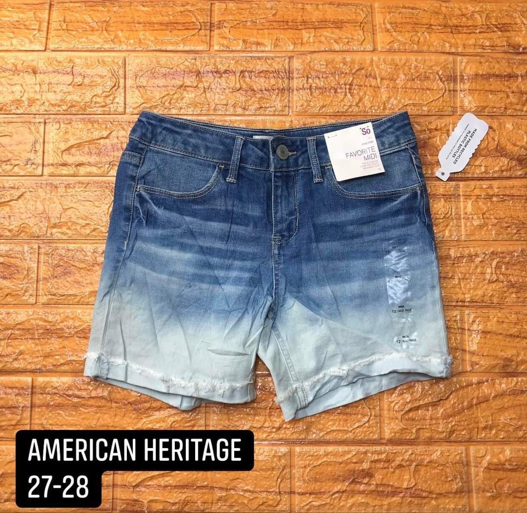 American Heritage Denim Shorts 27-28 