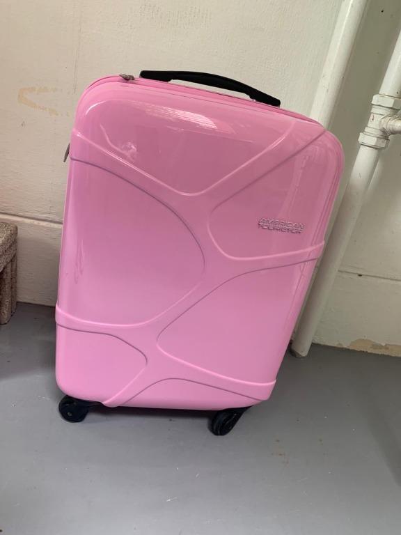 22 American Tourister Pink Hard Case Luggage Spinner 58 4 Wheel TSA Hobbies Toys Travel Luggage on Carousell