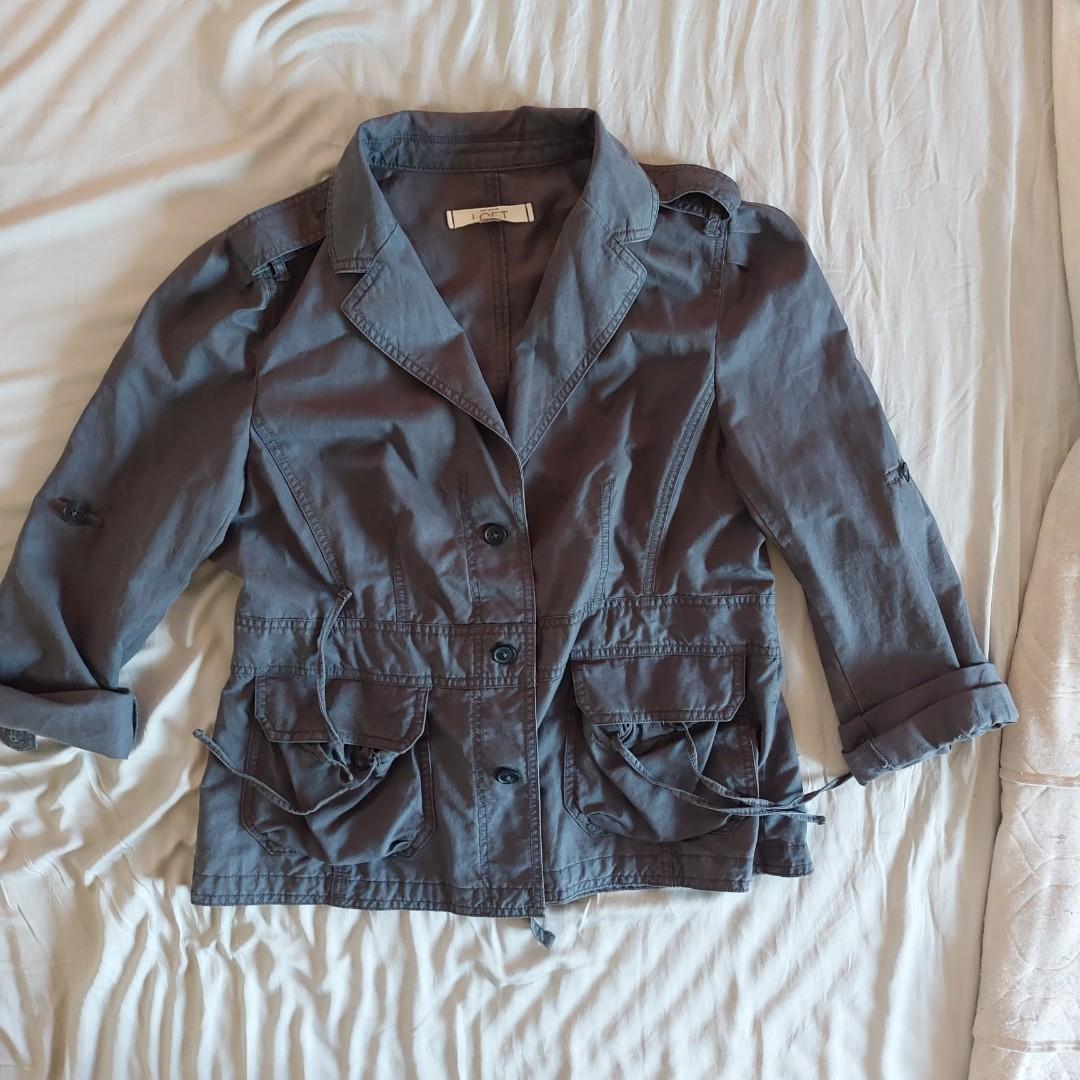 ANN TAYLOR LOFT Gray Coat Women s Fashion Coats Jackets and