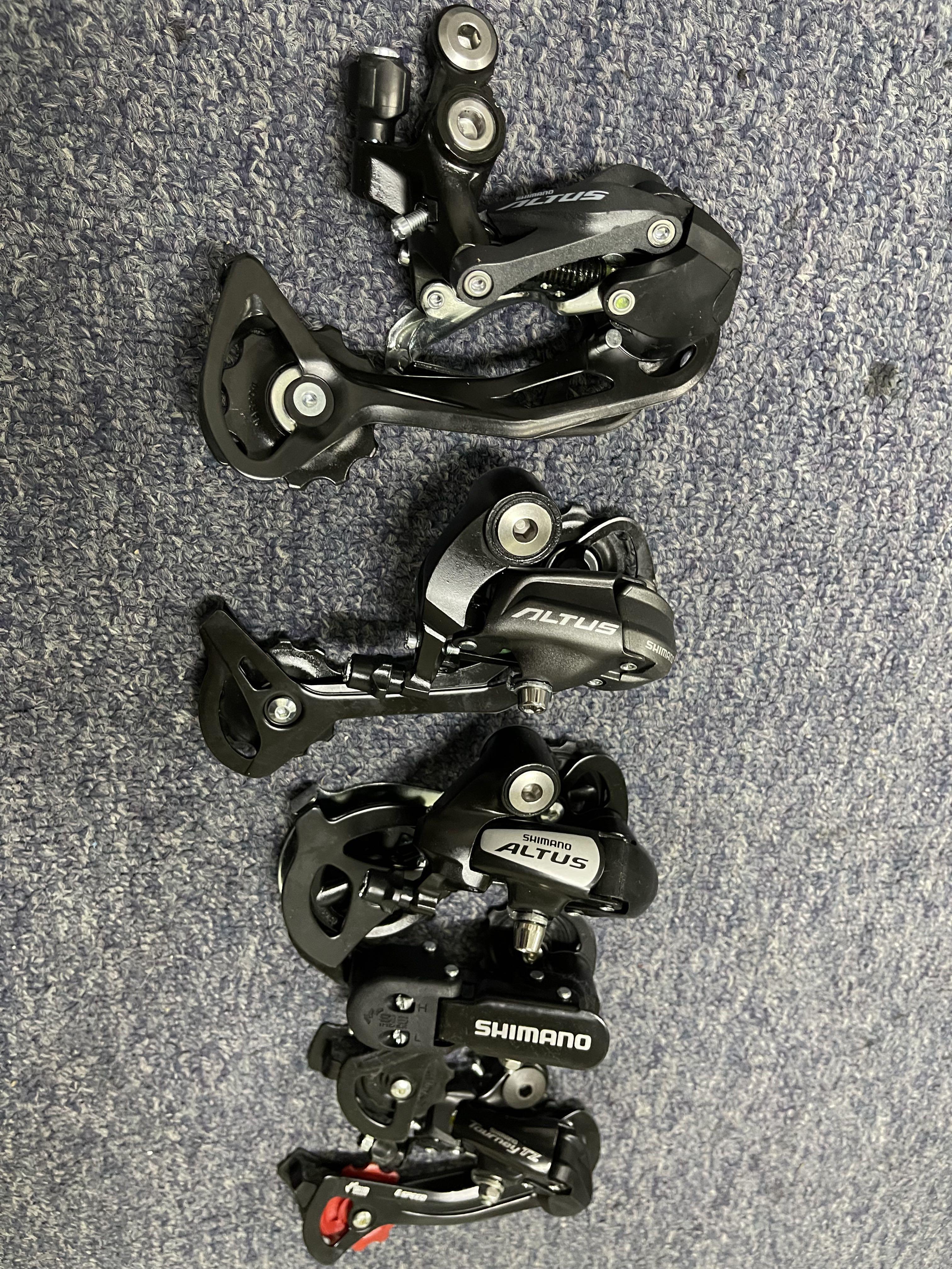 Assorted Shimano RD 6/7/8/9 speed rear 