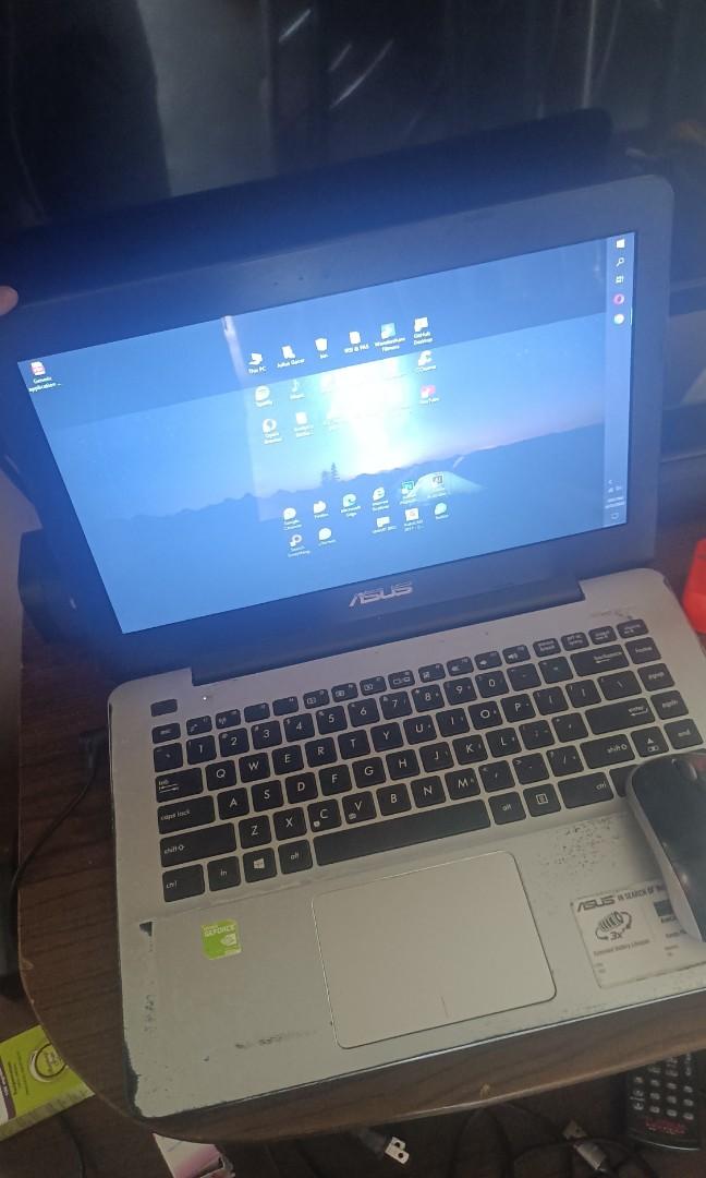 Asus Laptop for sale! (Category: Laptops & Notebooks) located in General Trias. Submitted by julzgacer (Listing ID 1168383426, Image 3). Description: Asus laptop for sale! SPECIFICATION: Windows 10 (licensed) Processor - core i3 1 TB HDD 12 GB RAM 4 GB Video card Complete package: Unit, bag, charger, wireless mouse, free mouse pad. Note: Honest Issue, battery lifespan 1 hour usage kapag dinakasaksak. Speaker basag na tunog. Not affected sa perfor