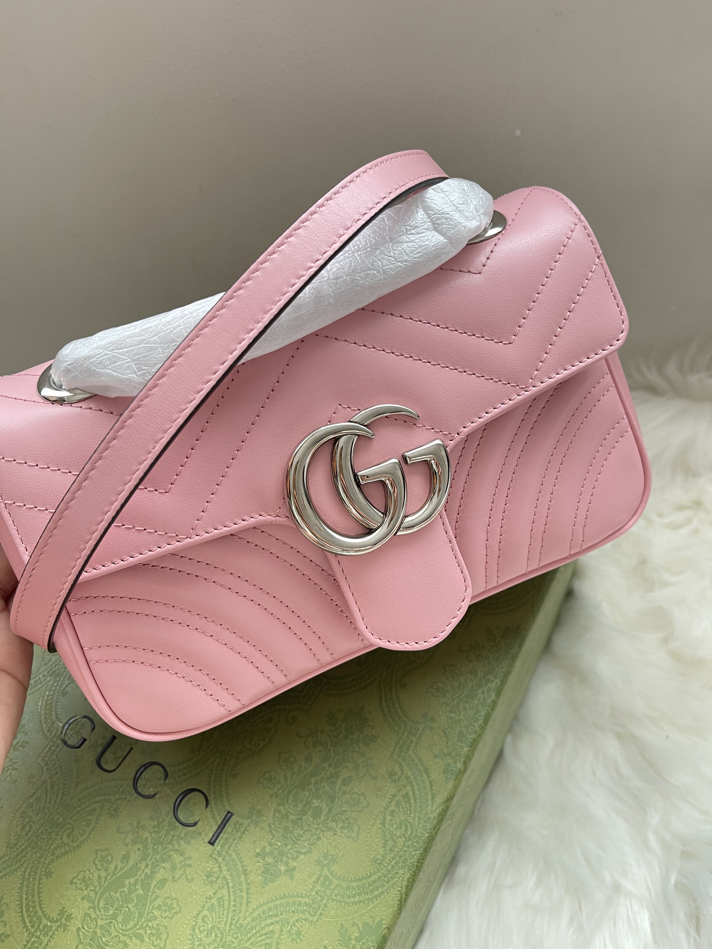 Gucci marmont pastel discount pink