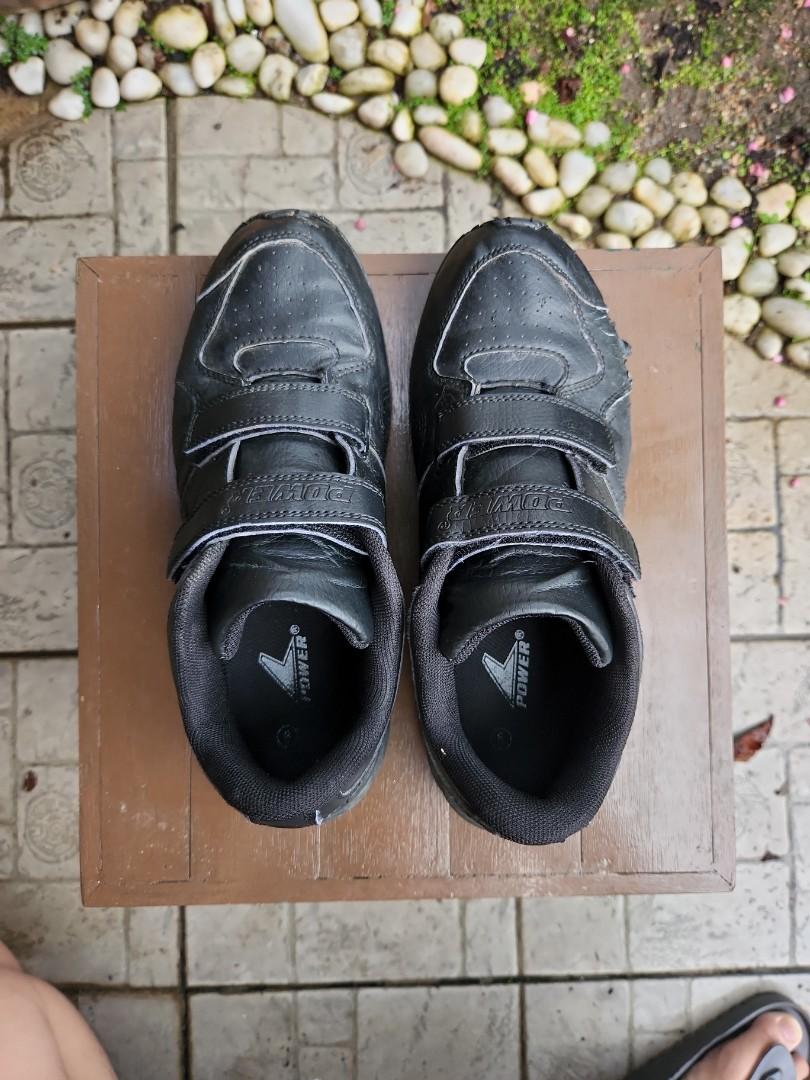 Bata Power Black School Shoe