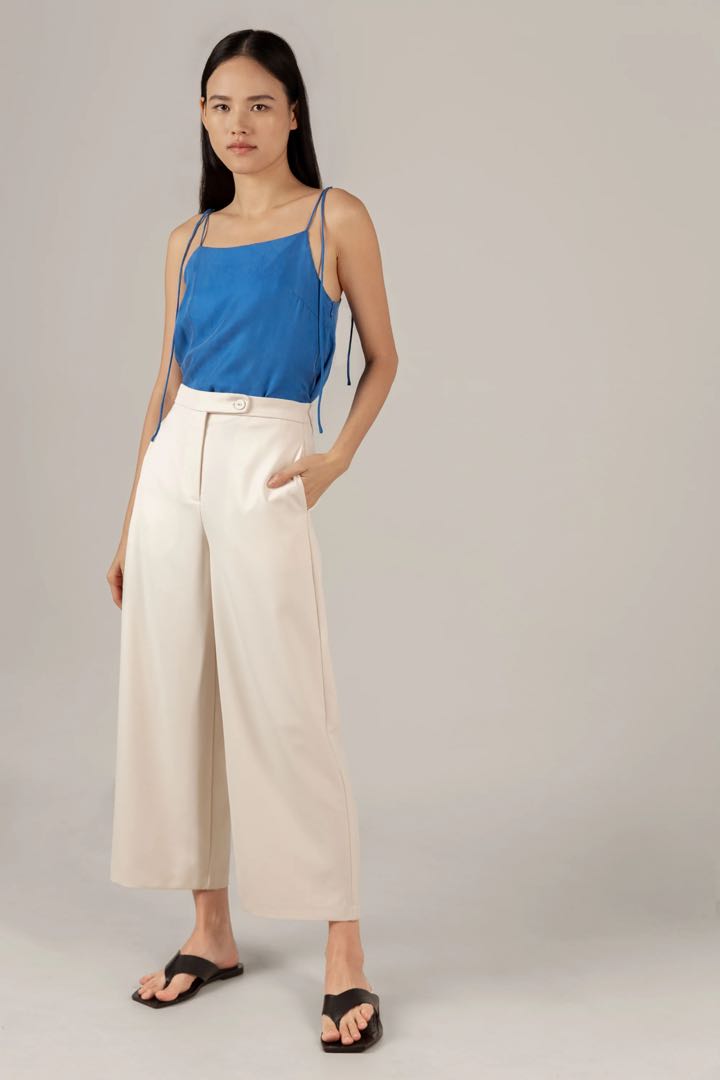 BTV Beyond The Vines Trouser with Rounded Waistband — Cream, Women's ...