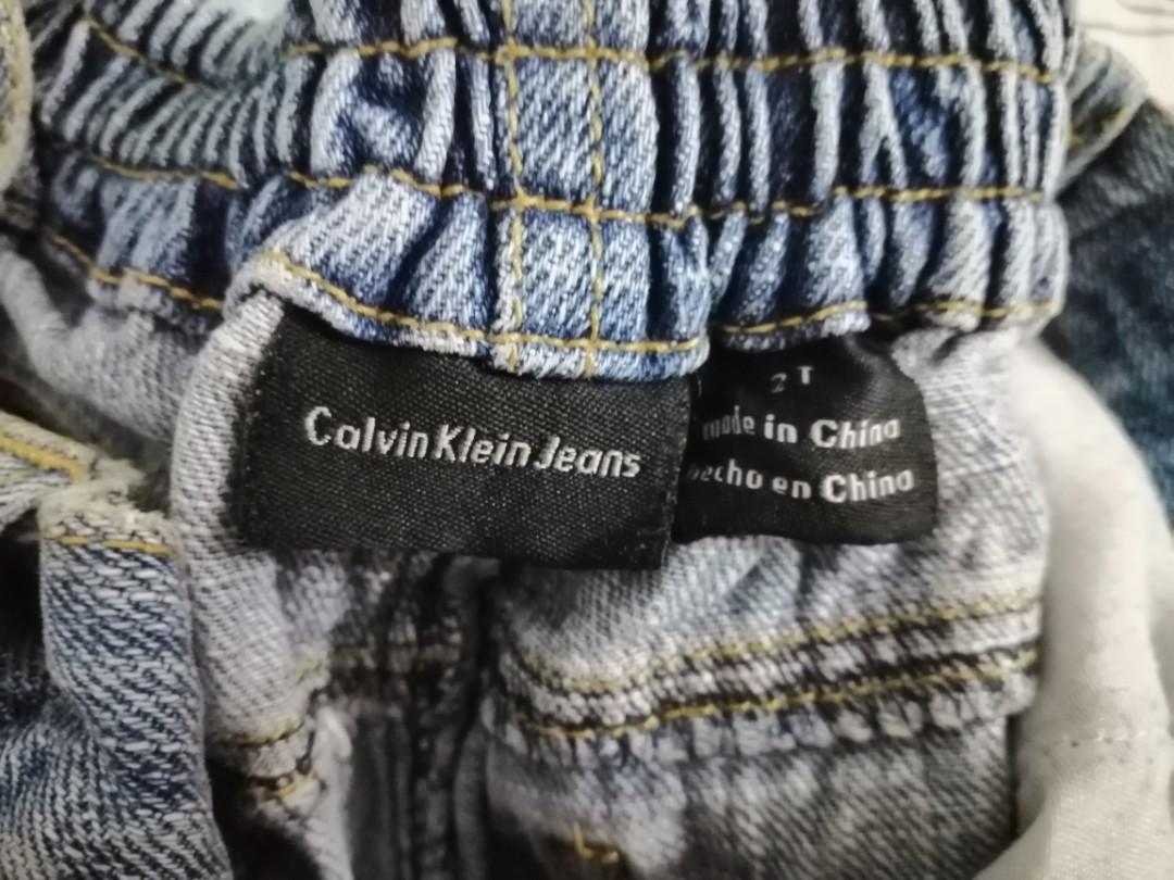 Calvin Klein denim shorts (BNWOT) (Category: Babies & Kids Fashion) located in Makati City. Submitted by shunkerry (Listing ID 1168374952, Image 3). Description: [Temporary price reduction / SALE].