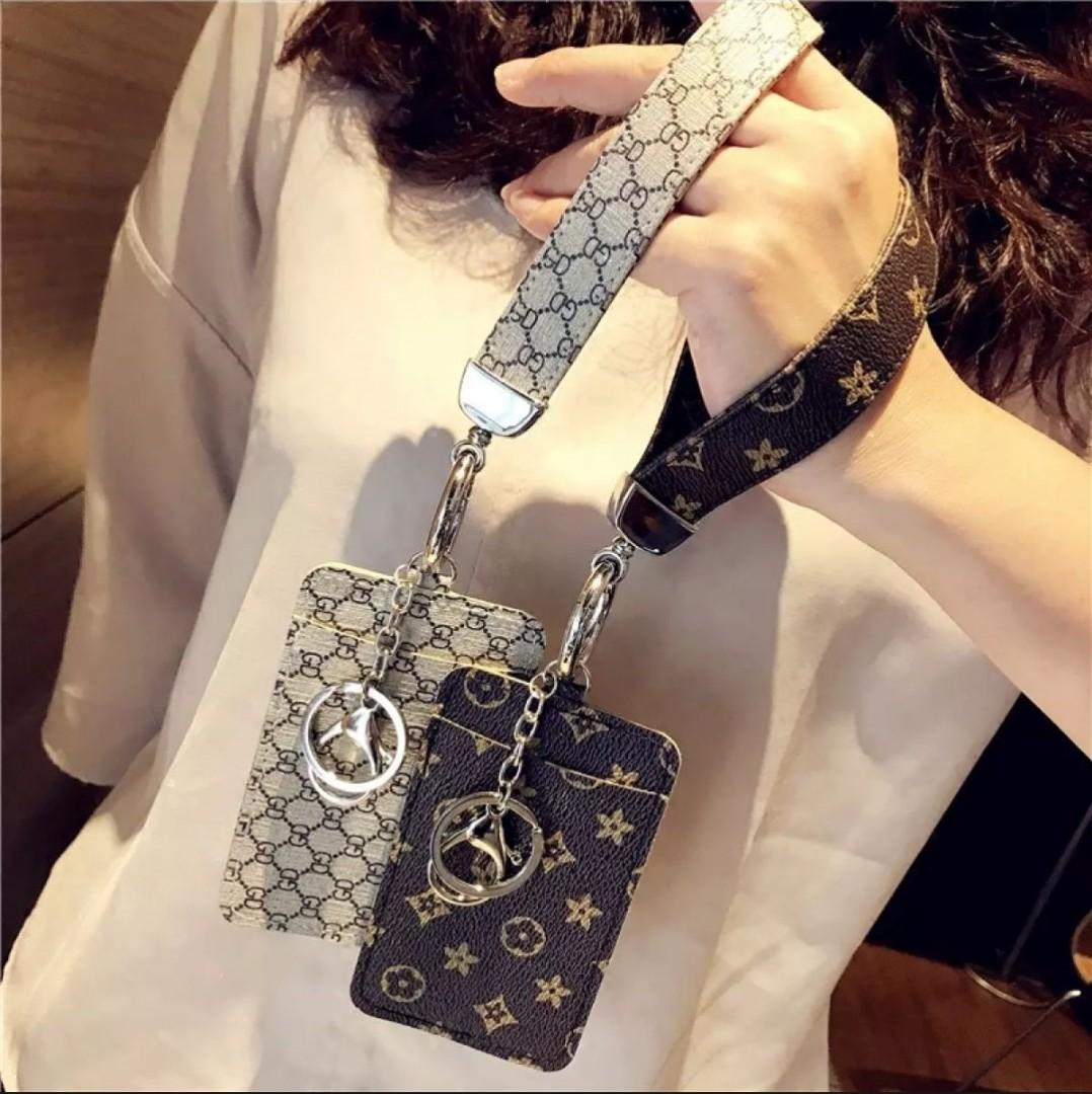 Cardholder with keychain wrist strap wristlet wallet LV, Men's Fashion,  Watches & Accessories, Wallets & Card Holders on Carousell