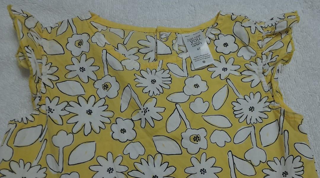 Carters yellow floral dress cheap