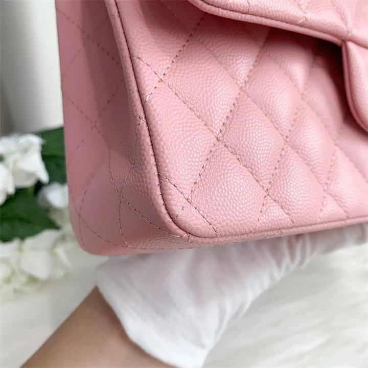 CHANEL 22C Pink Caviar Small Classic Flap LGHW *New - Timeless