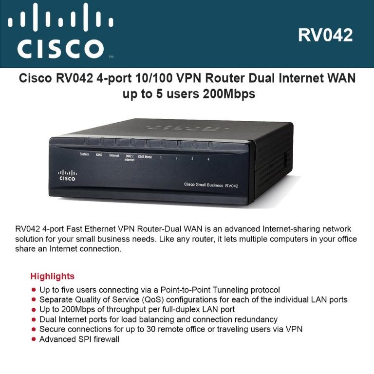 Cisco rv042 dual wan vpn router Clearance