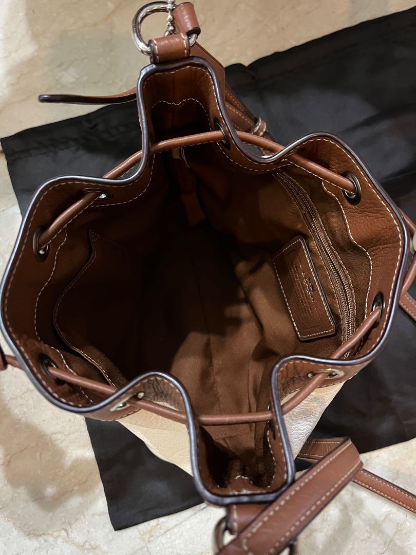 Coach White Bucket bag, Women's Fashion, Bags & Wallets, Crossbody