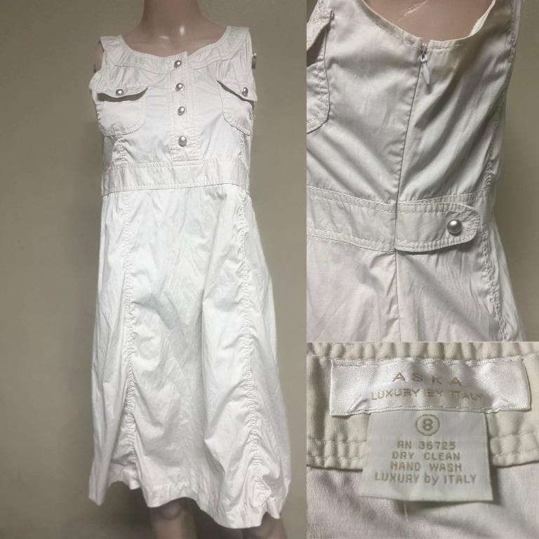 Cream Dress With Buttons, Women's Fashion, Dresses & Sets, Dresses on