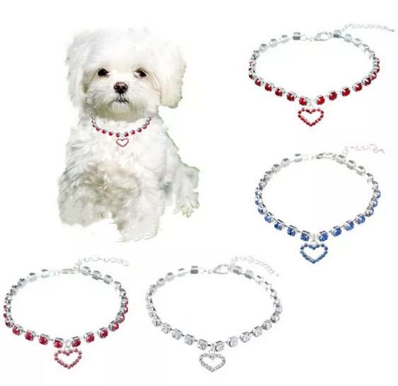 Amazon.com : 2Pcs Dog Pearl Collar Diamond Dog Bone Pearl Necklace for Pet  Diamond Necklace for Dog and Cat Jewelry Pendant（Purple and Pink） : Pet  Supplies