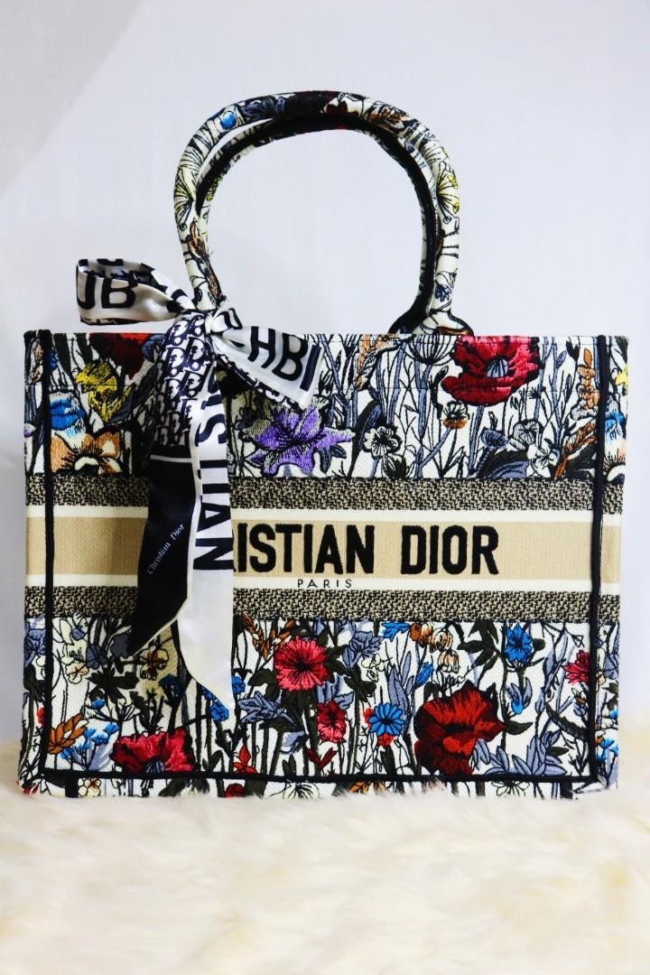 Christian Dior Medium Floral Lady DLite  Neutrals Shoulder Bags Handbags   CHR203544  The RealReal