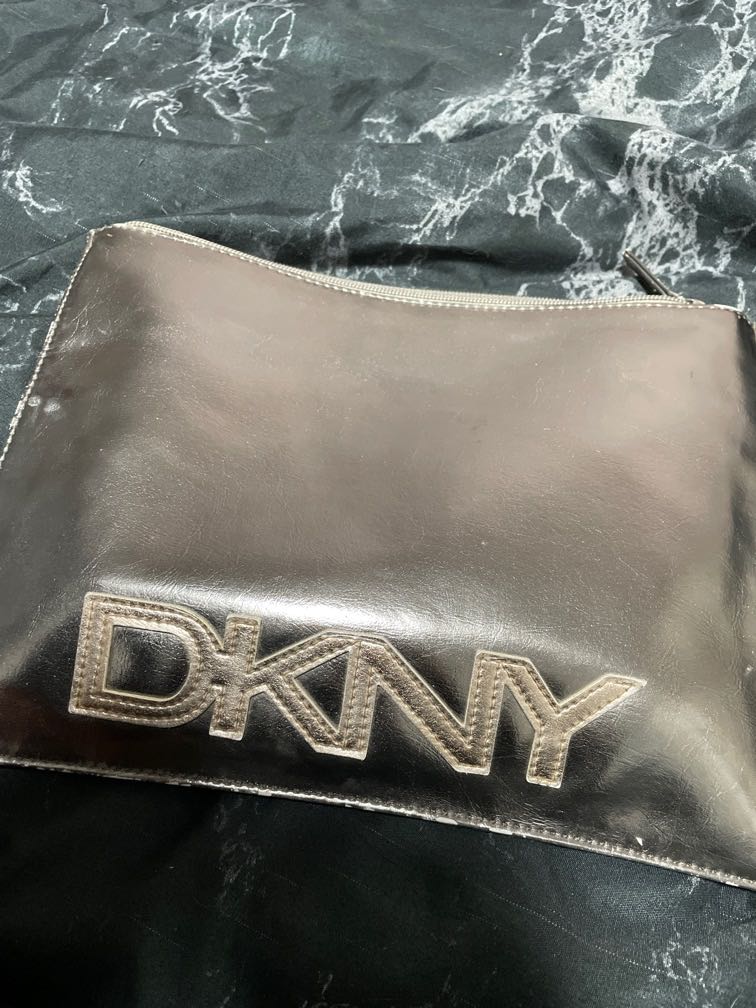 DKNY silver clutch bag, Women's Fashion, Bags & Wallets, Clutches on ...
