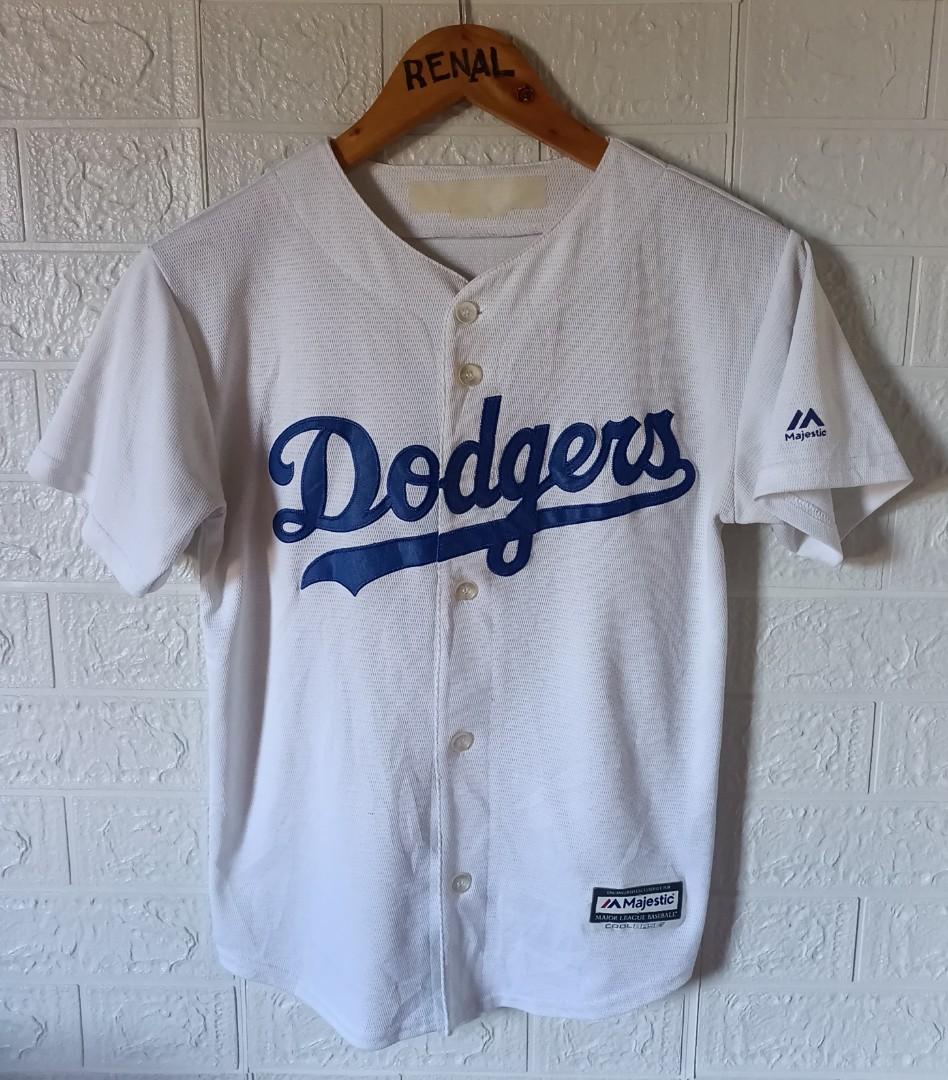 PUIG Los Angeles Dodgers BOYS Large 7 Majestic MLB Baseball jersey White