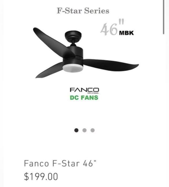 Fanco Ceiling Fan, Furniture & Home Living, Lighting & Fans, Fans on