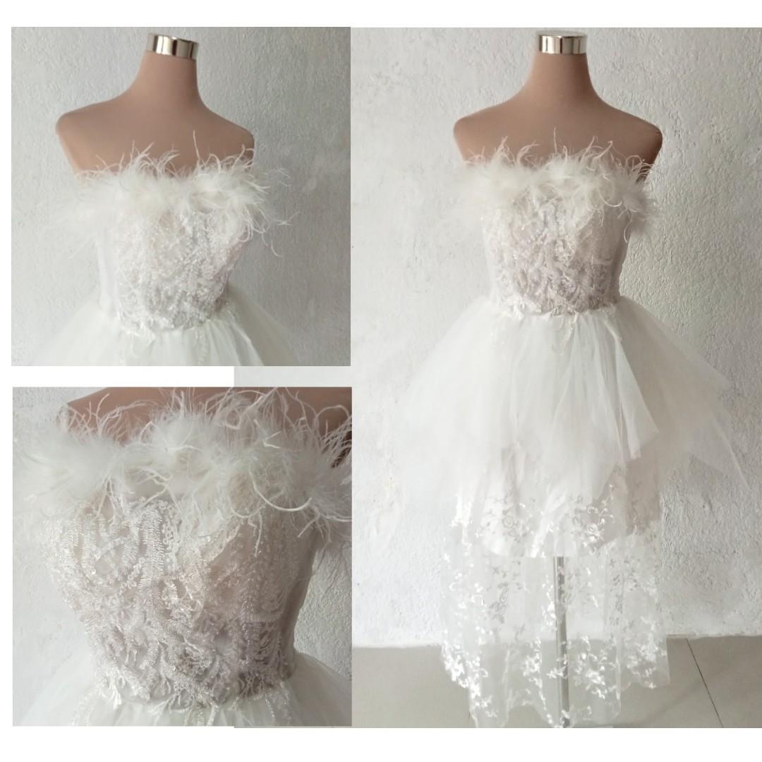 white debut dresses