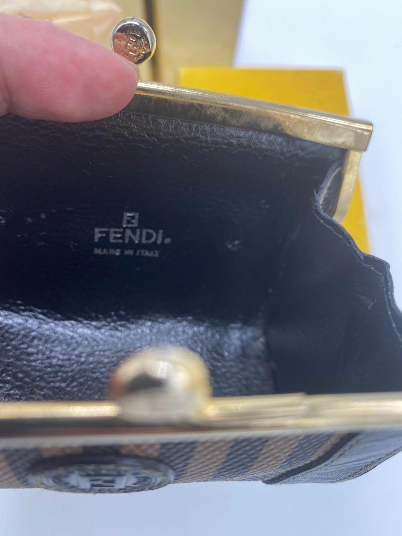 Fendi monogram kiss lock coin purse (Category: Luxury Bags & Wallets) located in Manila. Submitted by davidspreowned (Listing ID 1168366399, Image 3). Description: Fendi monogram kiss lock wallet Rare and super nice in person It comes complete With box, tag .