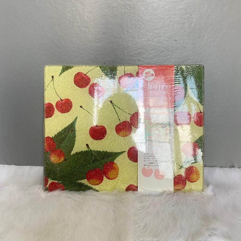 Fleure Cherry Glass Cutting Chopping Board (Category: Knives & Chopping Boards) located in Consolacion. Submitted by posh_avenue_home (Listing ID 1168291705, Image 2). Description: New with box. From Japan. 100% Authentic!!! 9.75" x 8".