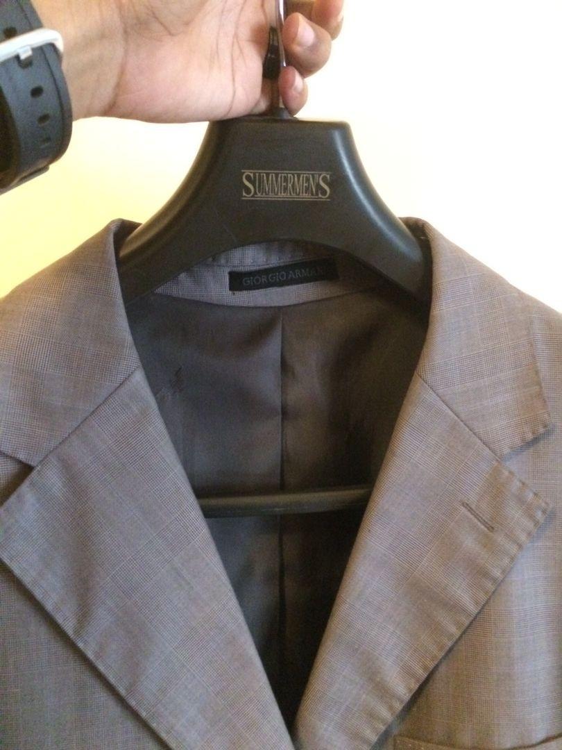 Heritage line double-breasted suit in viscose, linen and silk Armani  Sustainability Values | GIORGIO ARMANI Man