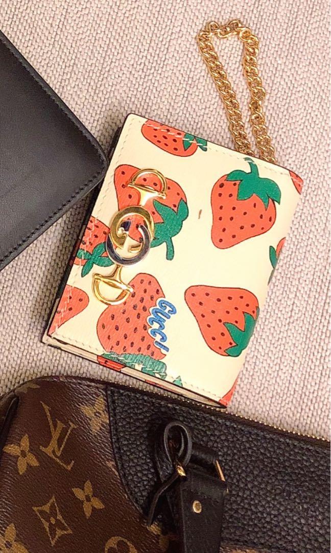 Gucci strawberry wallet, Women's Fashion, Bags & Wallets, Wallets