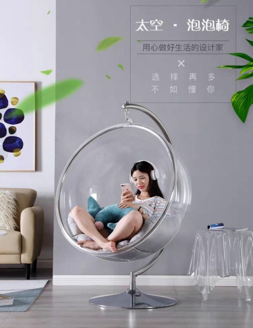 Hanging acrylic bubble chair Furniture Home Living Home Decor