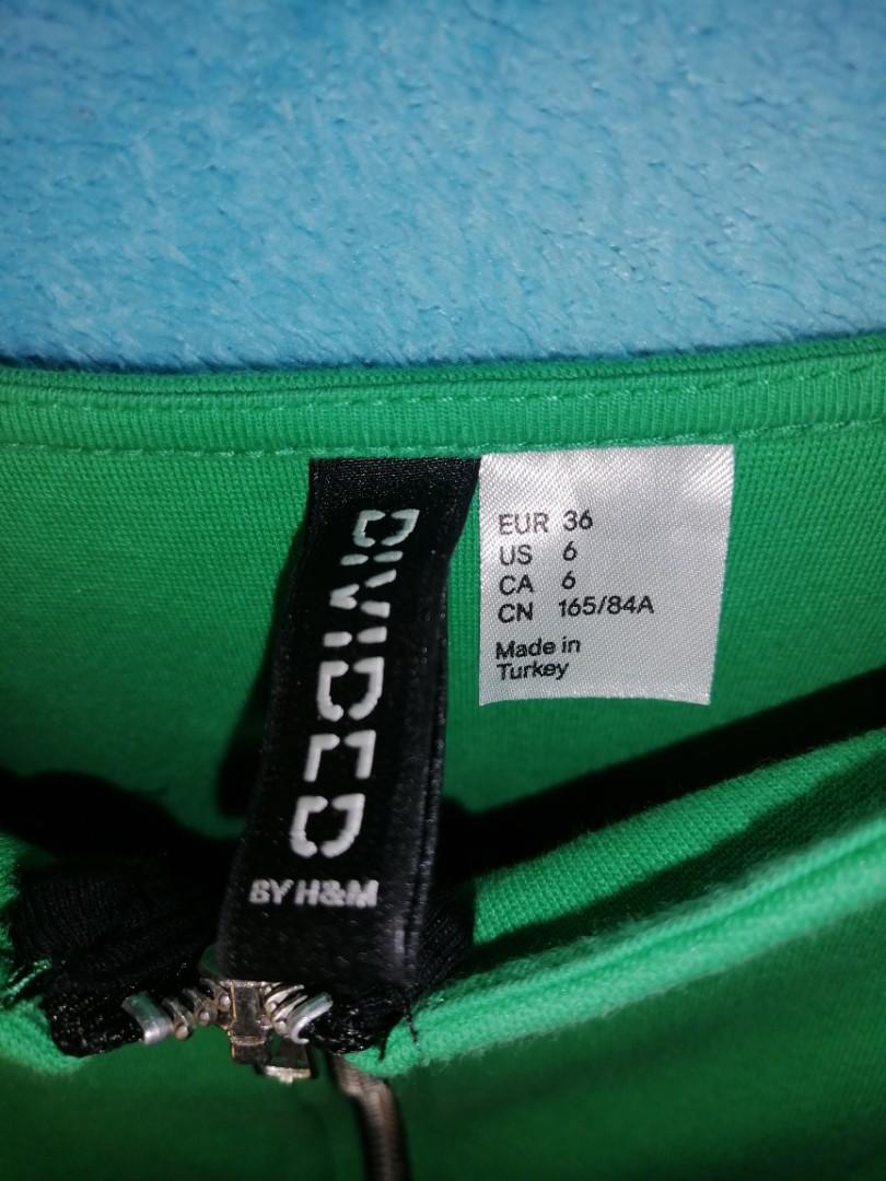 H&M Green Dress (Category: Dresses) located in Quezon City. Submitted by lovestuff18 (Listing ID 1168345499, Image 2). Description: H&M Dress, Used once.
