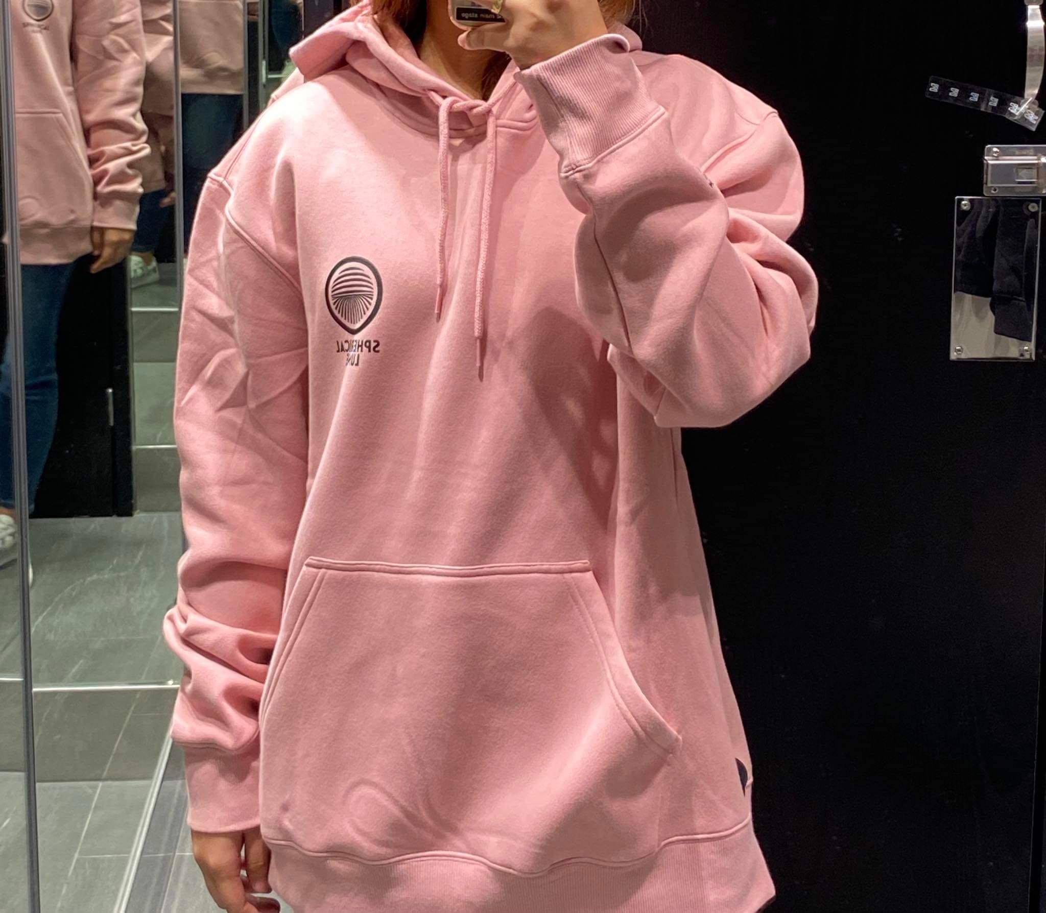 Hu0026M Pink Spherical Lune Hoodie, Women's Fashion, Tops, Longsleeves on  Carousell