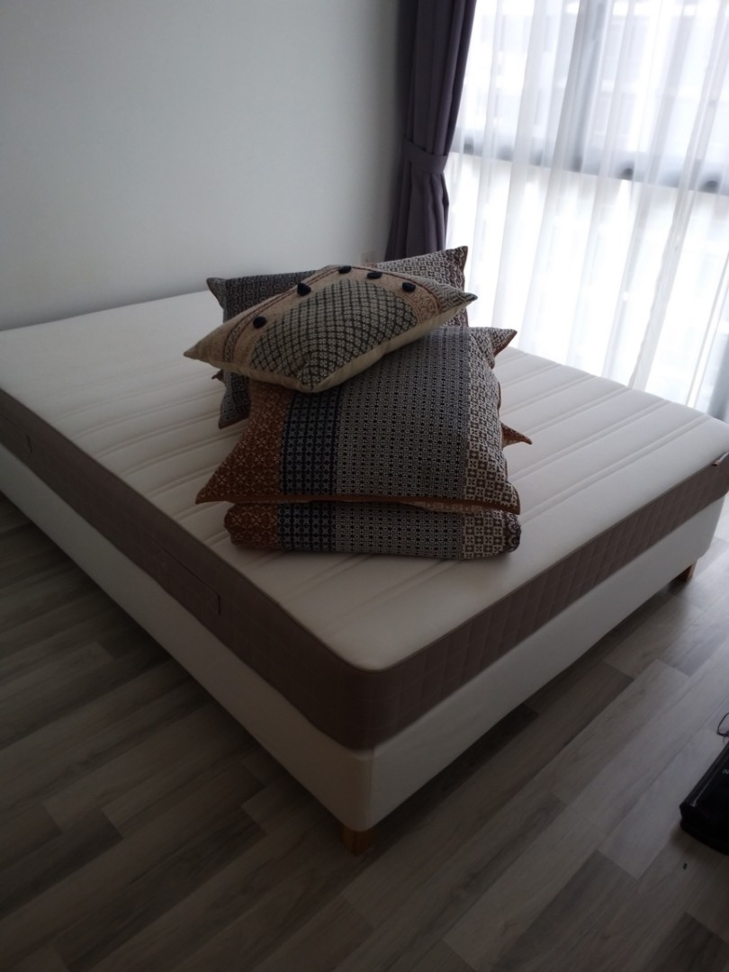 Ikea Queen bed frame Espevar model, Furniture & Home Living, Furniture