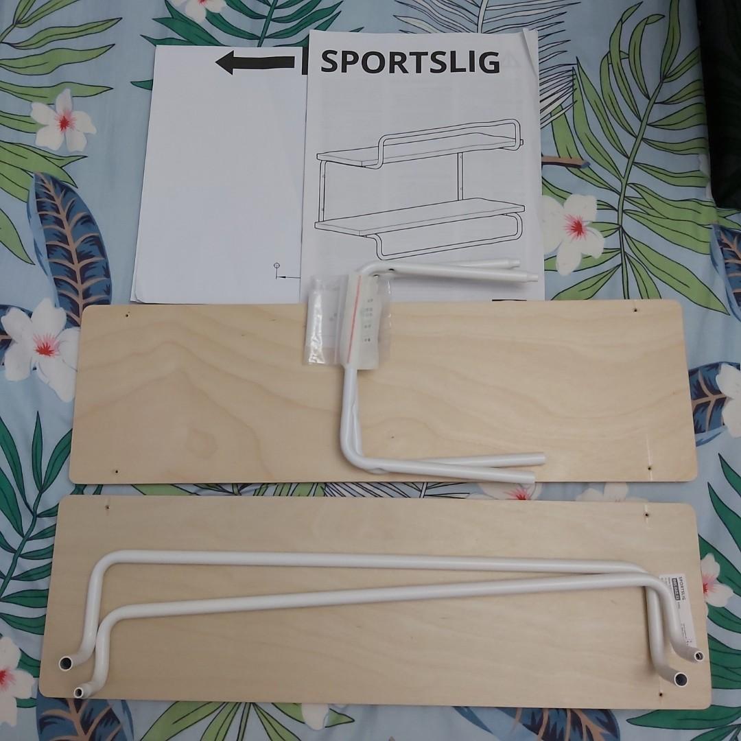 Ikea Sportslig Shelf 宜家傢俬掛牆架 獎盃牆架 樺木, 傢俬＆家居, 傢俬, 櫃子、組合櫃及置物架 Carousell