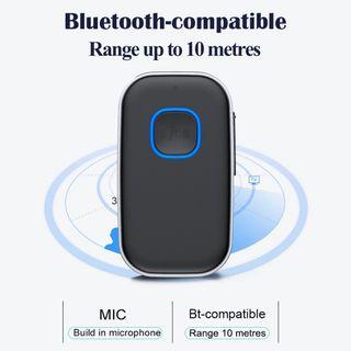 J22 Bluetooth Compatible 5.0 Adapter 3.5mm Aux Jack Transmitter for Car Noise Cancel Music Audio PC Headphone Handsfree Receiver for Home Stereo Headphones Handsfree Calls