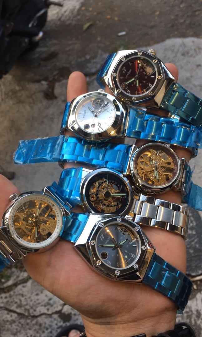 Jam Tangan automatic manual winding 3 8 mm saphirre glass Fesyen