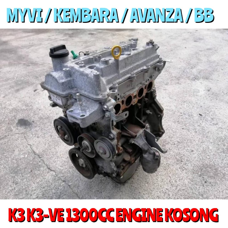 K3 K3VE 1.3L Engine Kosong / Engine Empty For Perodua Myvi , Kembara