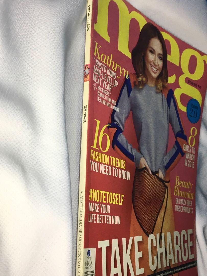 Kathryn Bernardo - Meg Magazine (Category: Magazines) located in Pasig City. Submitted by elle_bns (Listing ID 1168383397, Image 2). Description: 2015 issue RFS: need funds Condition: minimal flaws Mop: Gcash only (sf must be shouldered by the buyer) Mod: Ggx, can do sdd if loc is within Pasig City Send message for inquiries (for more pics of the item).