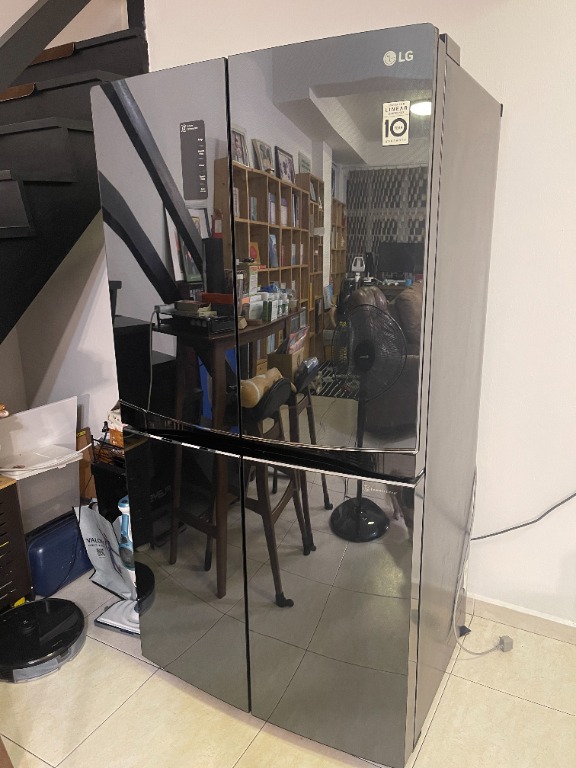LG Black Glass French Door Refrigerator, TV & Home Appliances, Kitchen