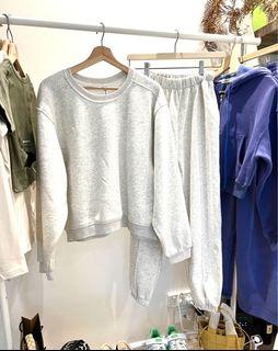 Light Grey Hoodie with Pants Set S