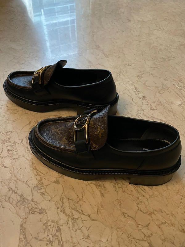 Louis Vuitton, Shoes, Brand New Authentic Louis Vuitton Academy Loafers  With Stacked 4 Heel Size 36