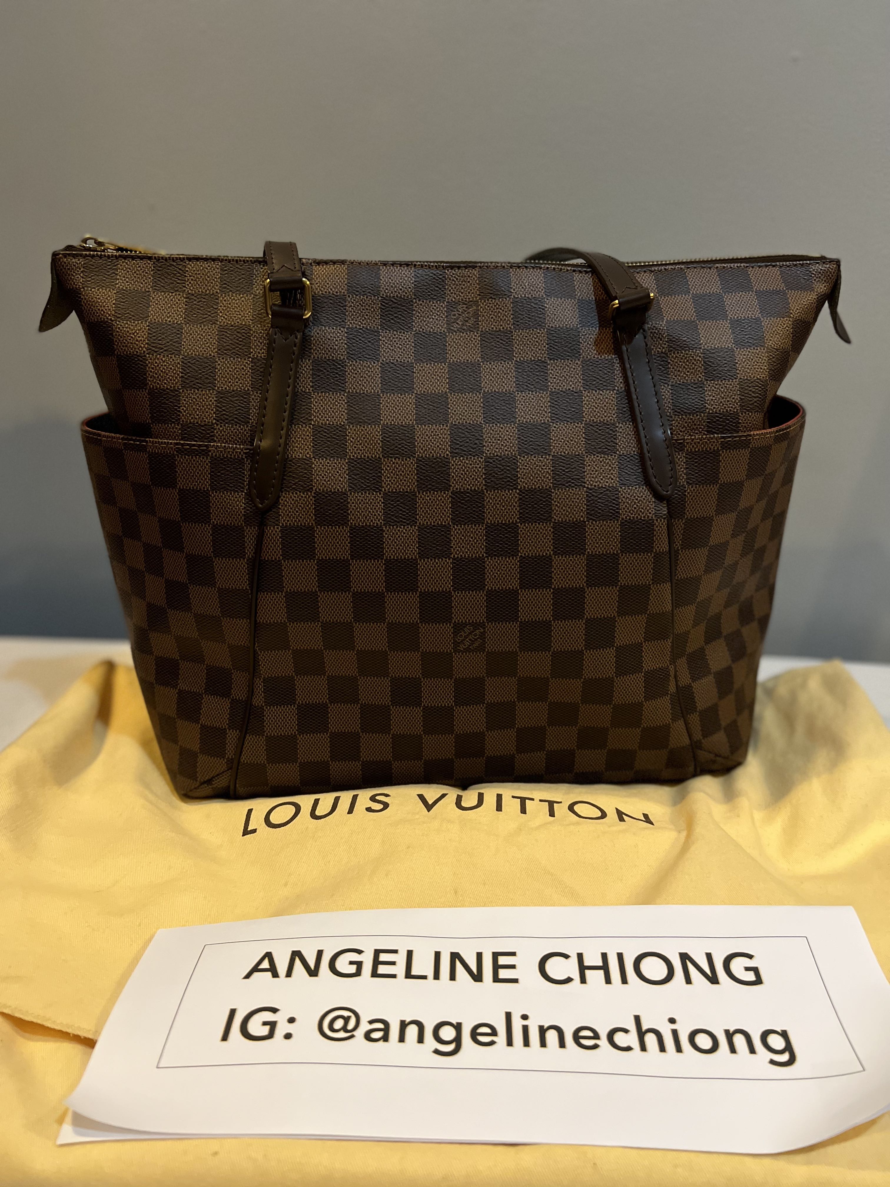 Louis Vuitton Totally mm in Damier Ebene Coated Canvas