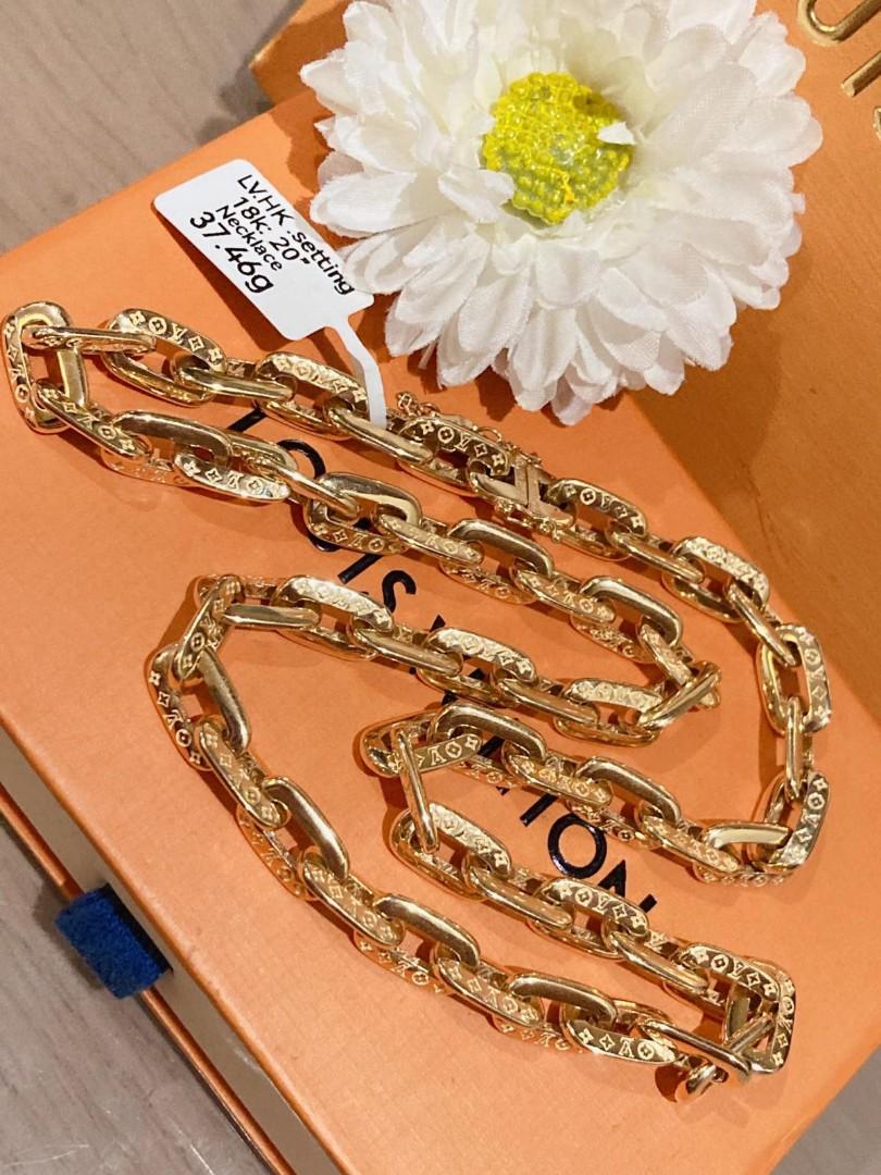 LV Edge Necklace 18k HK Setting, Women's Fashion, Jewelry & Organizers,  Necklaces on Carousell