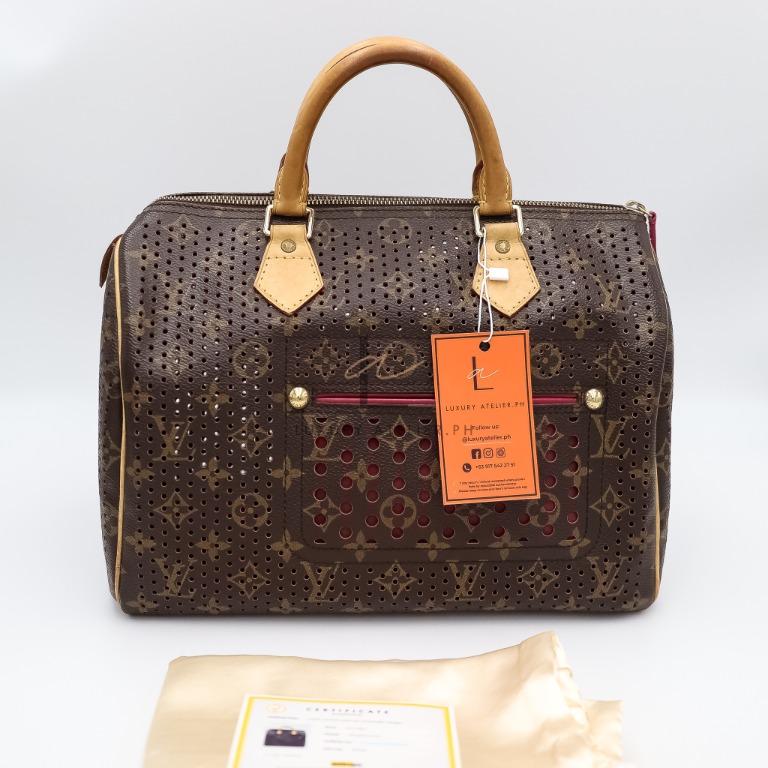 LV Louis Vuitton Speedy 30 Perforated Pink LE SP0036 Luxury Bags Wallets on Carousell