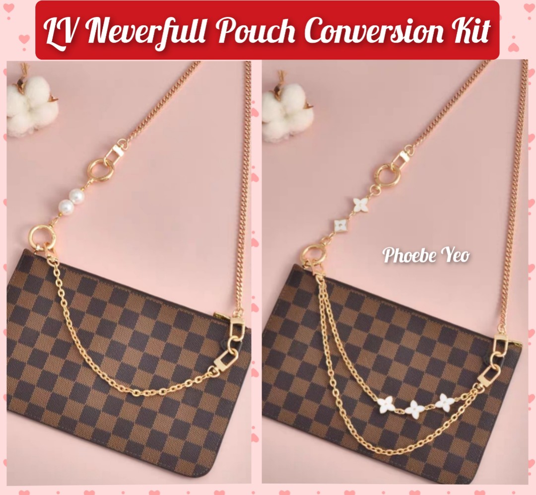 LV Neverfull Pouch Conversion Kit, Luxury, Bags & Wallets on Carousell