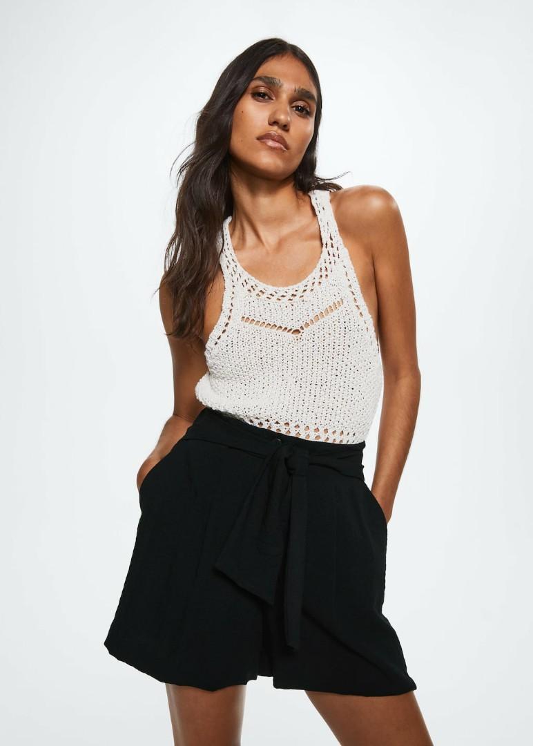 Mango clearance black shorts