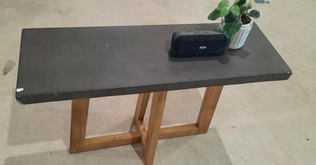 Matt Blatt Cement Top Console Table, Furniture & Home Living, Furniture