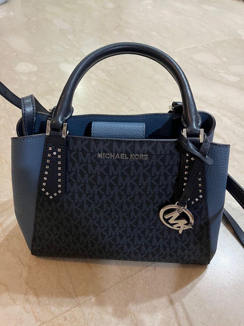 Michael Kors Two Tone Blue Sling Handbag Women s Fashion Bags