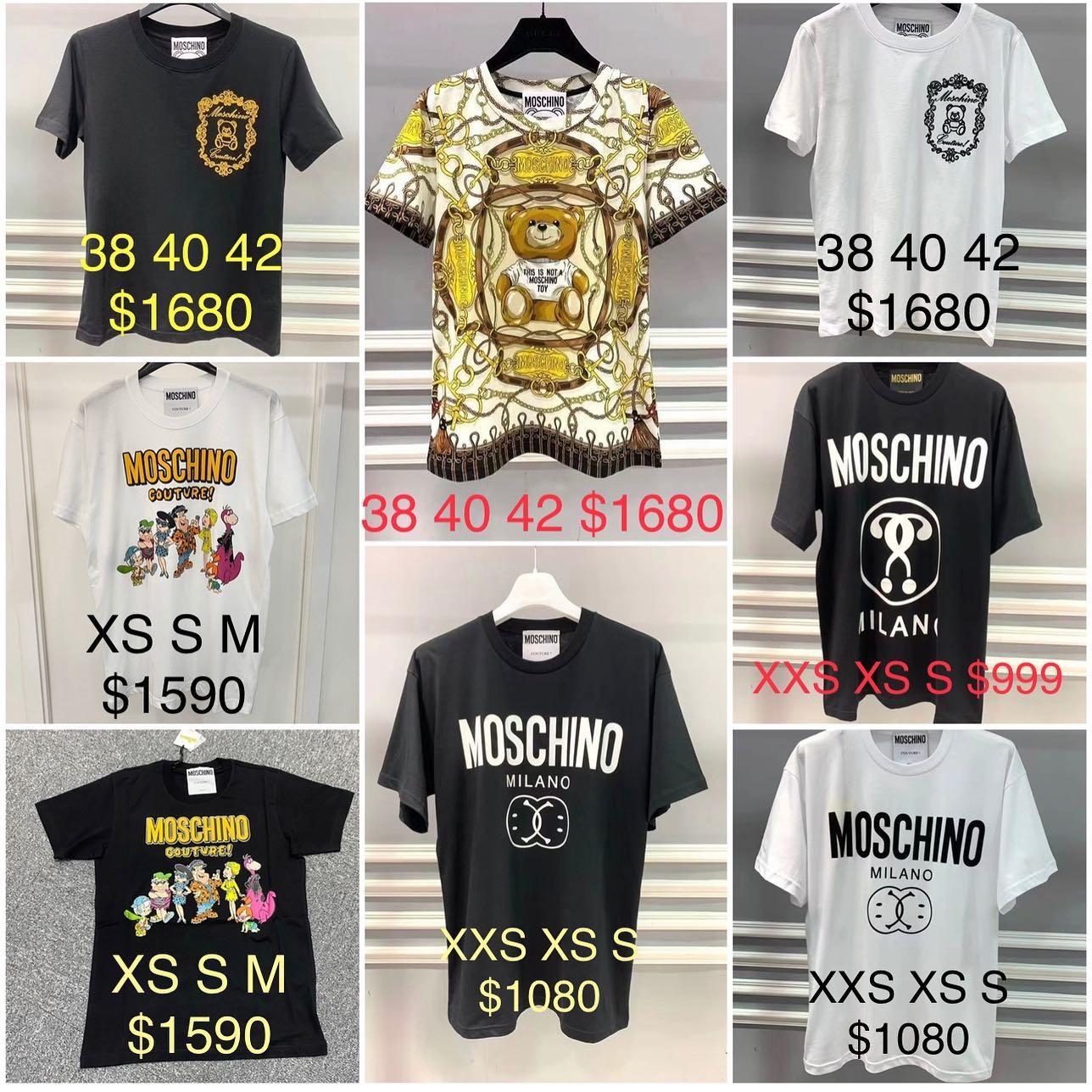 Moschino Tee Tee 38 40 42 1680 Moschino XS S M 1590 Tee oversize XXS XS S 99 1080 size Carousell