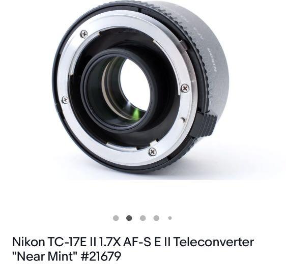 Nikon AF-S TC 17E II Teleconverter 1.7培增距鏡, 攝影器材, 鏡頭及