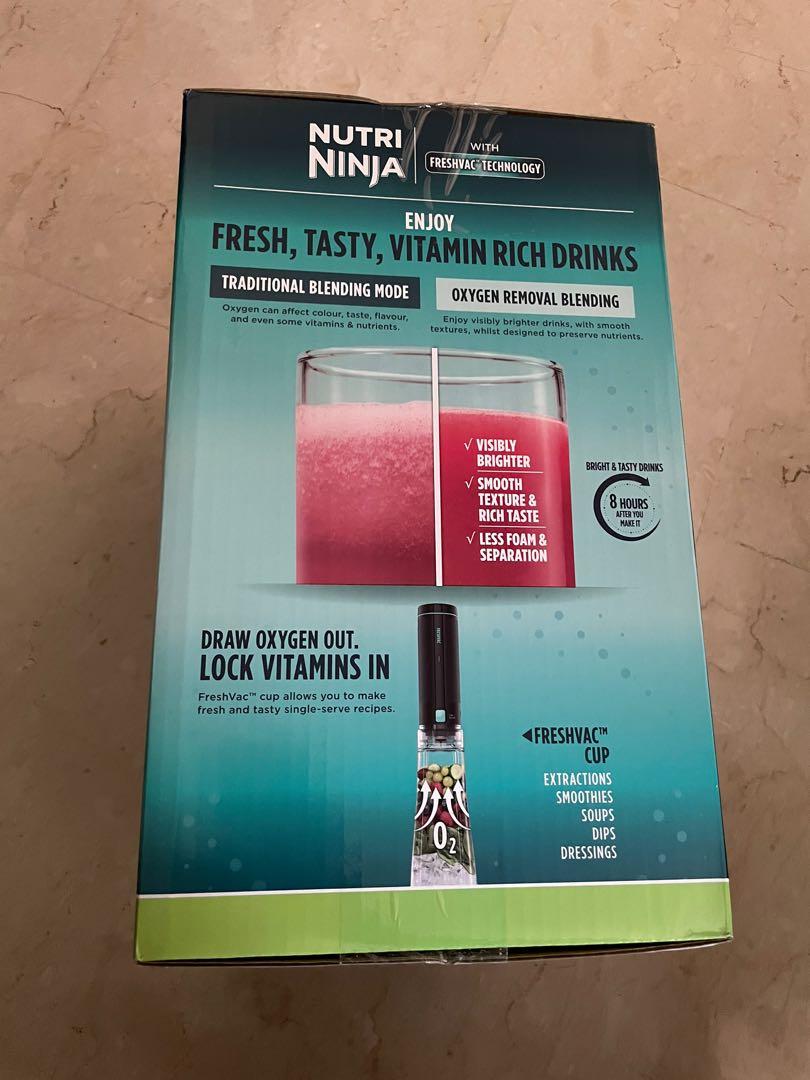 Ninja Blender With Fresh vac Vacuum Blender 1000W (BL580), TV & Home